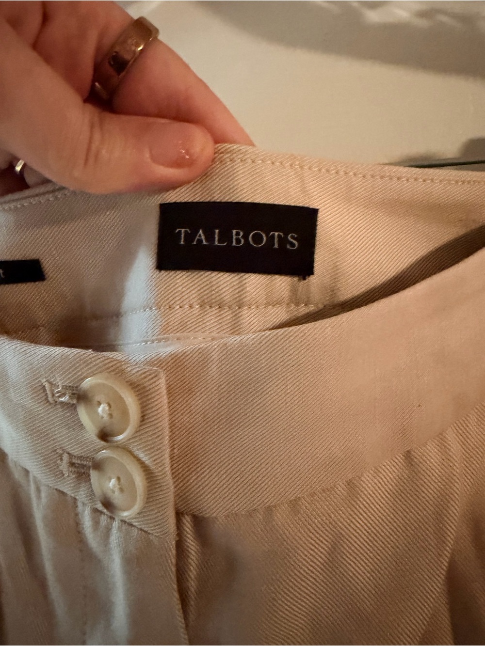 Talbots Greenwich Pant Women’s 8P Petite Beige Straight Leg Career Pants - Picture 3 of 4